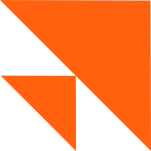 Two Triangles Angled – Tangerine